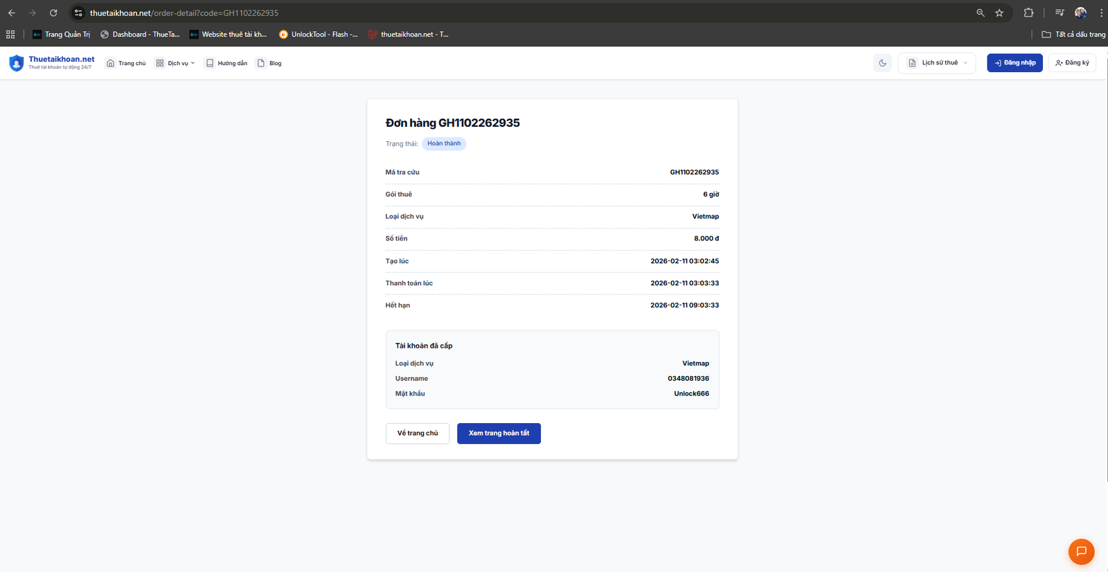 Nhận tài khoản GSM tool ngay sau thanh toán tại Thuetaikhoan.net